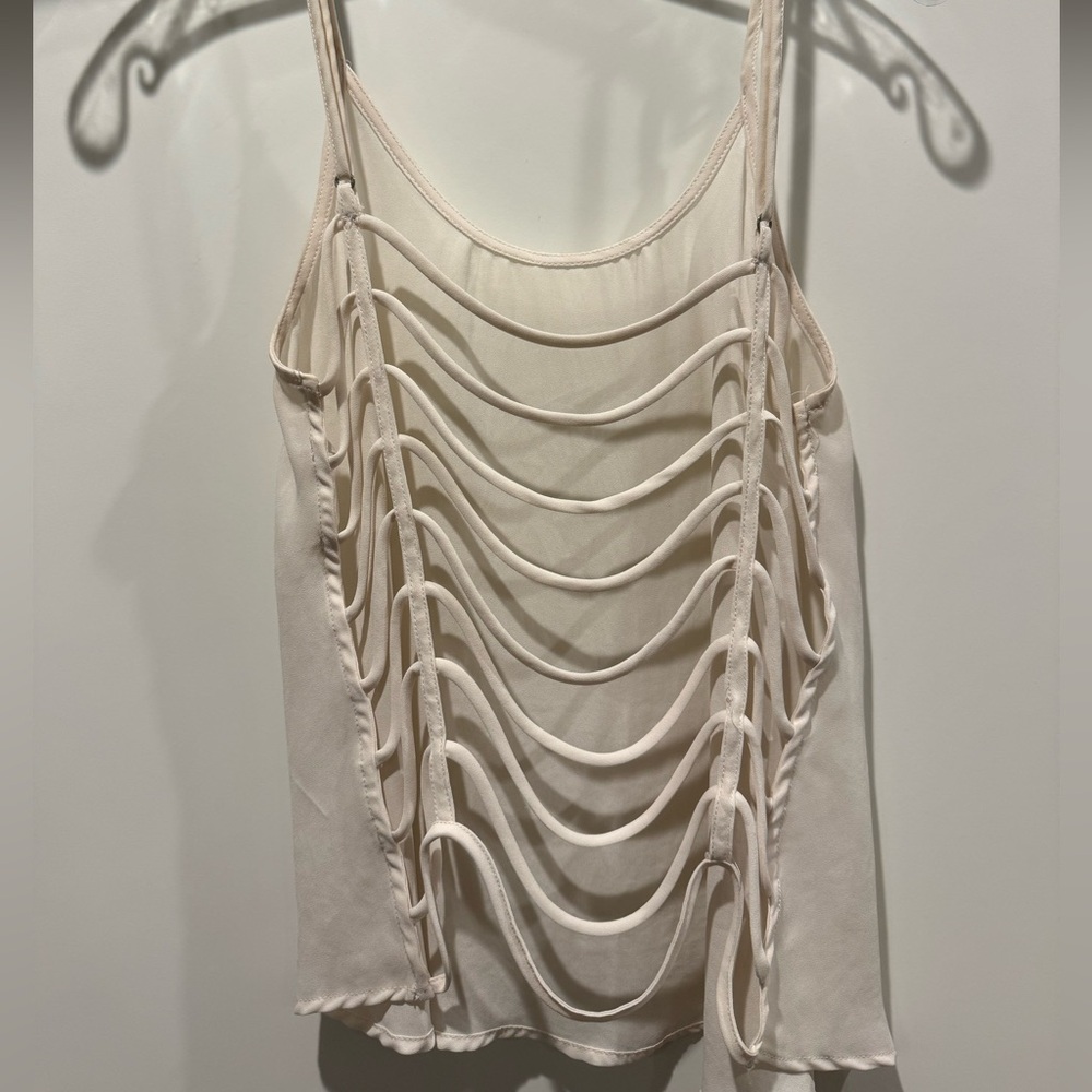 Sexy Cream Backless Top